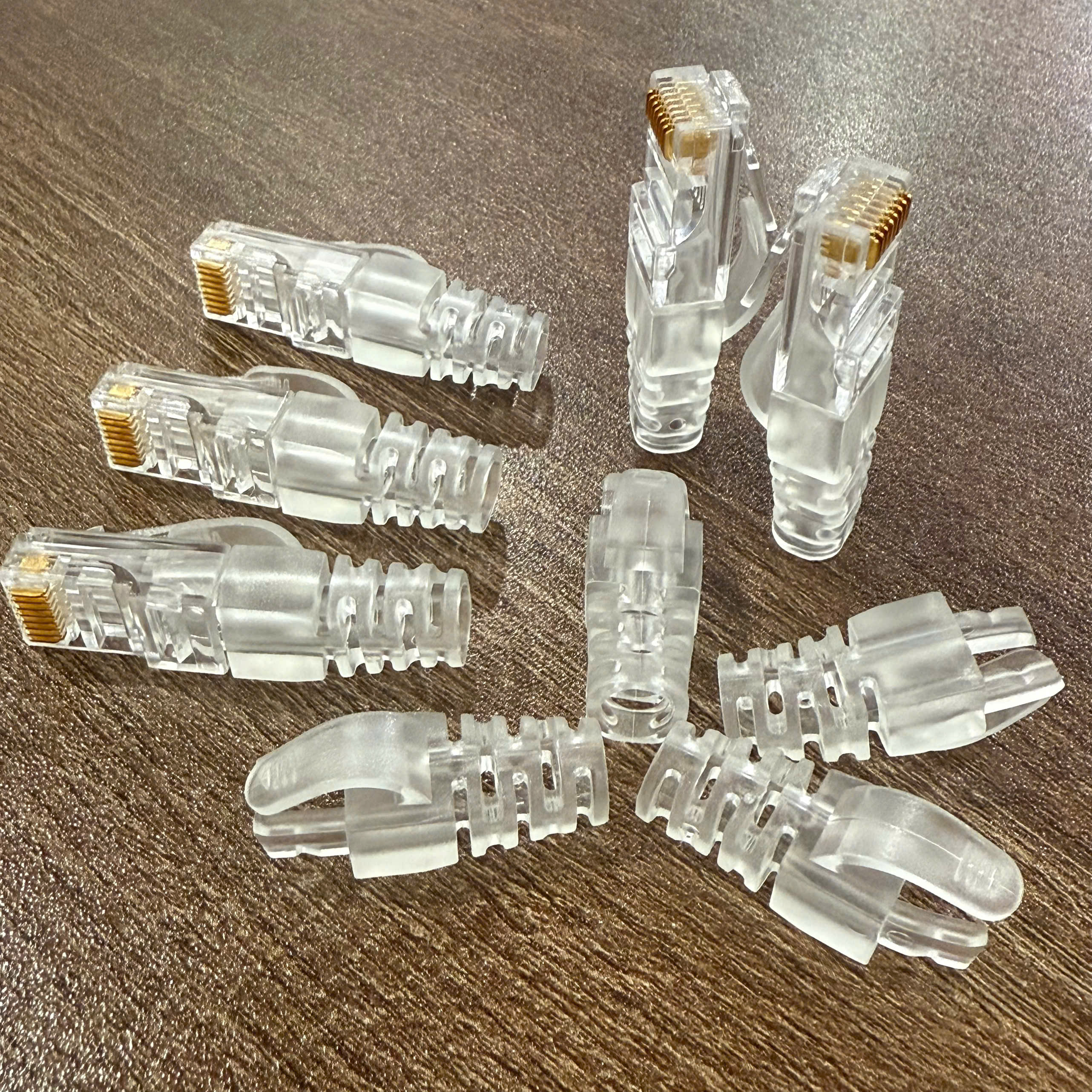 ĐẦU CHỤP MẠNG CAT5E, CAT6 lẫy gài crytal  ACT-04566CR